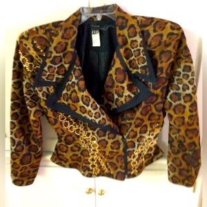 Vintage IIF BRAND Leopard Print Jacket